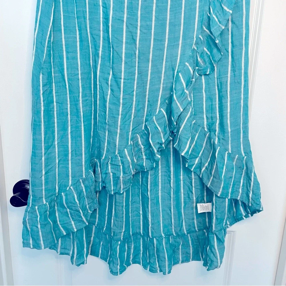 Ruffled Blue Island Asymmetrical Skirt 🏝️ - Picture 3 of 10
